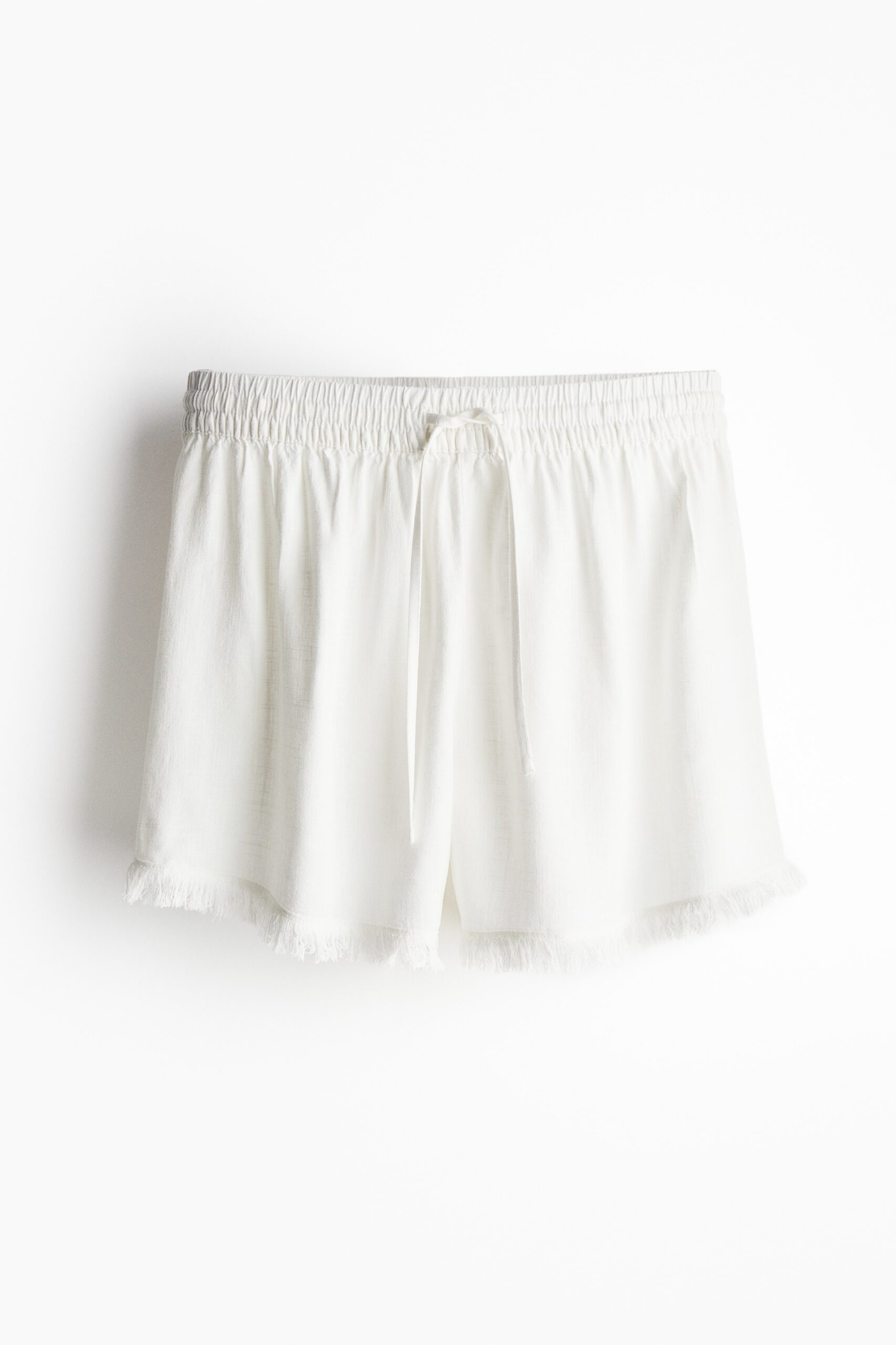 linen blend pull on shorts