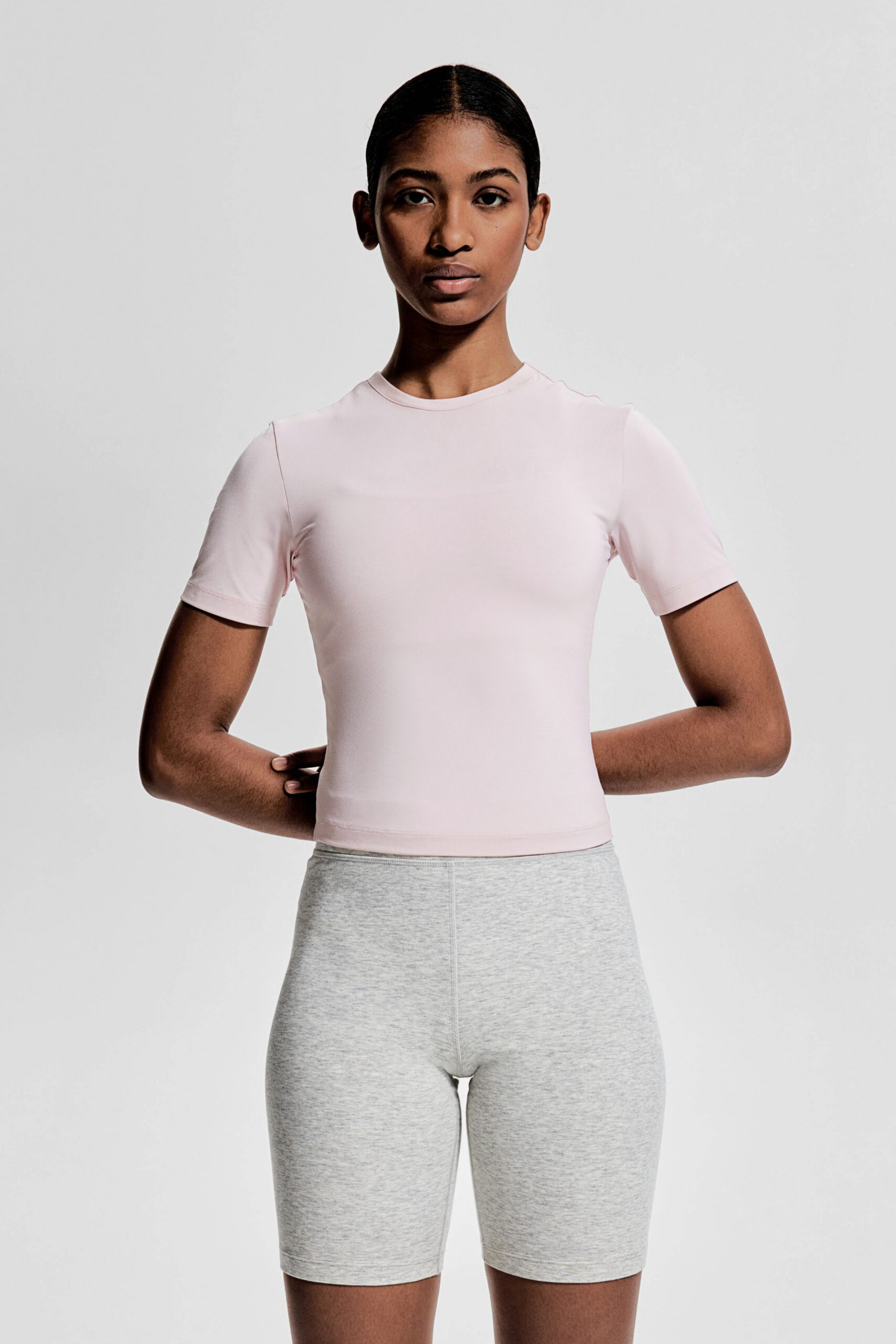 cropped activewear tee with drymove™