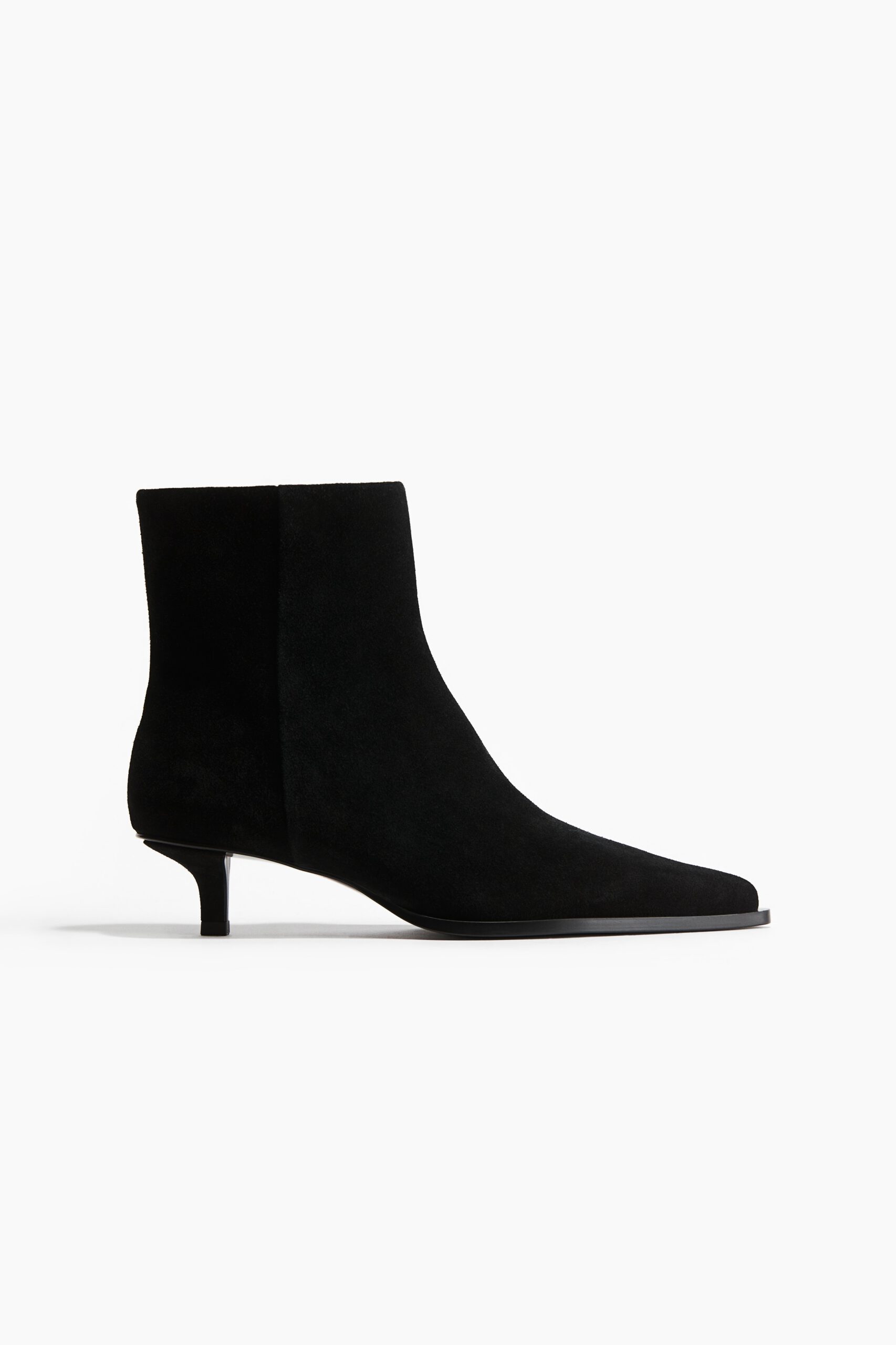 pointed toe suede ankle boots