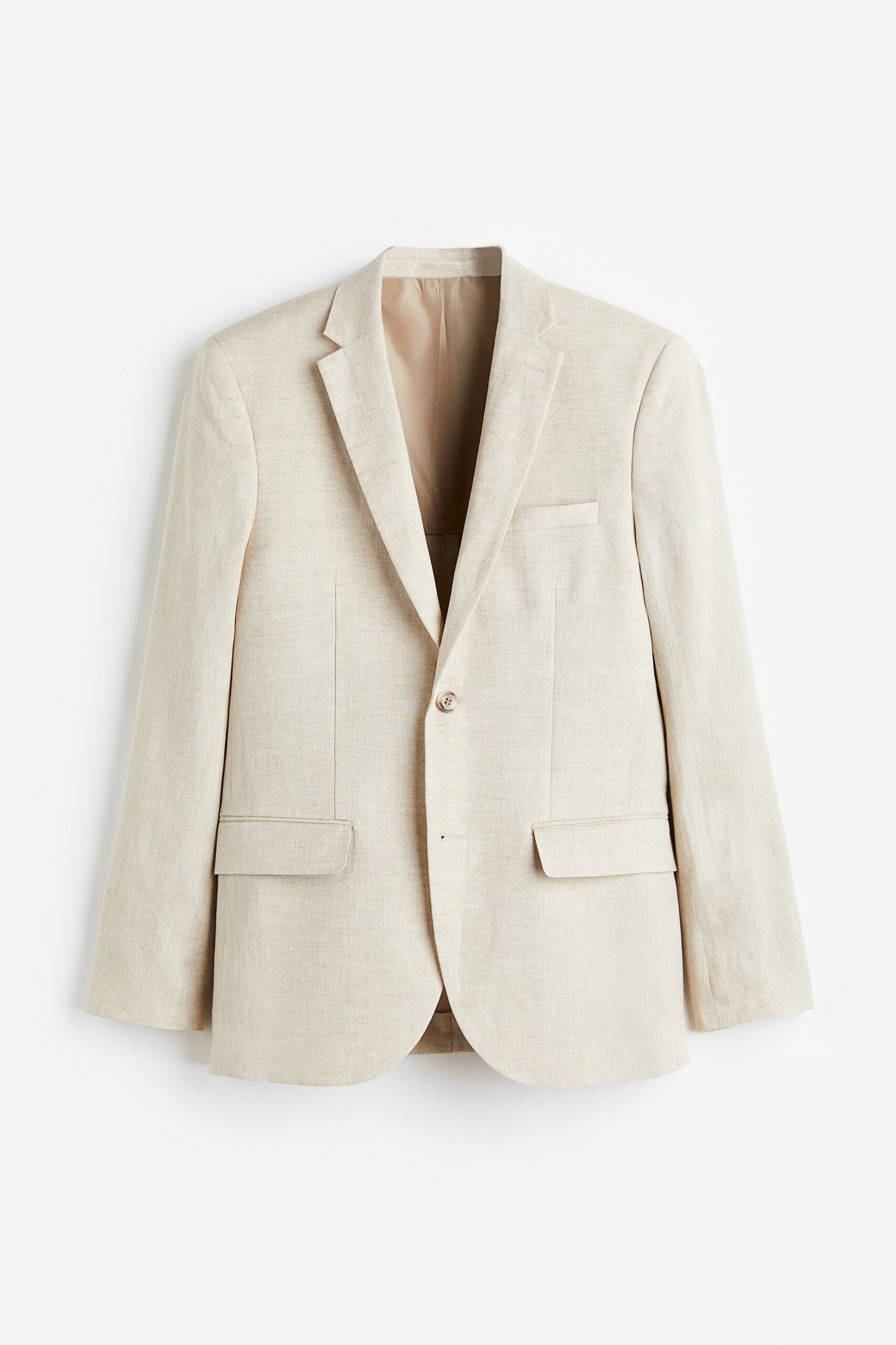 slim fit linen jacket