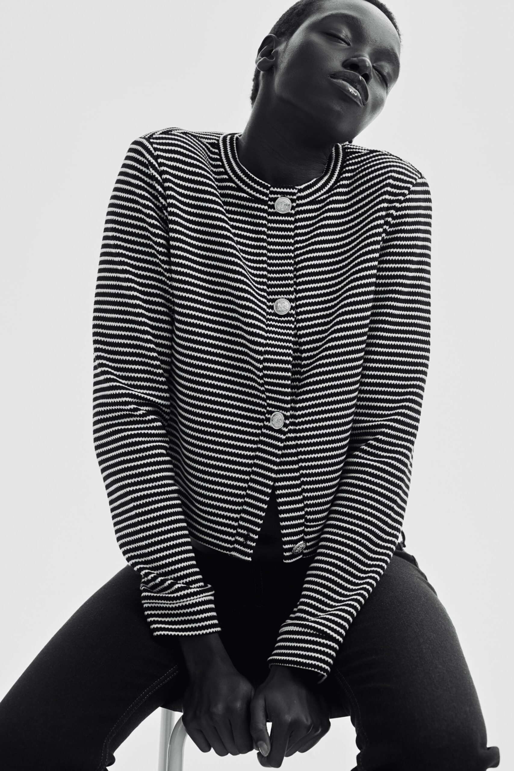 textured jersey cardigan