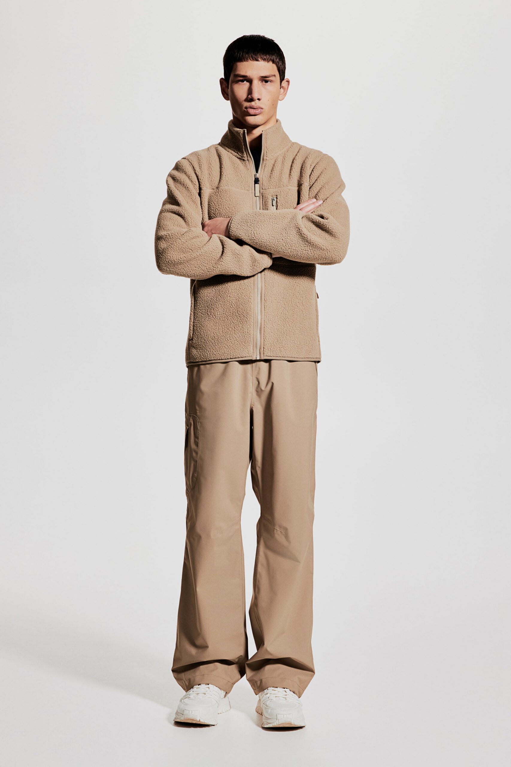 regular fit teddy activewear jacket