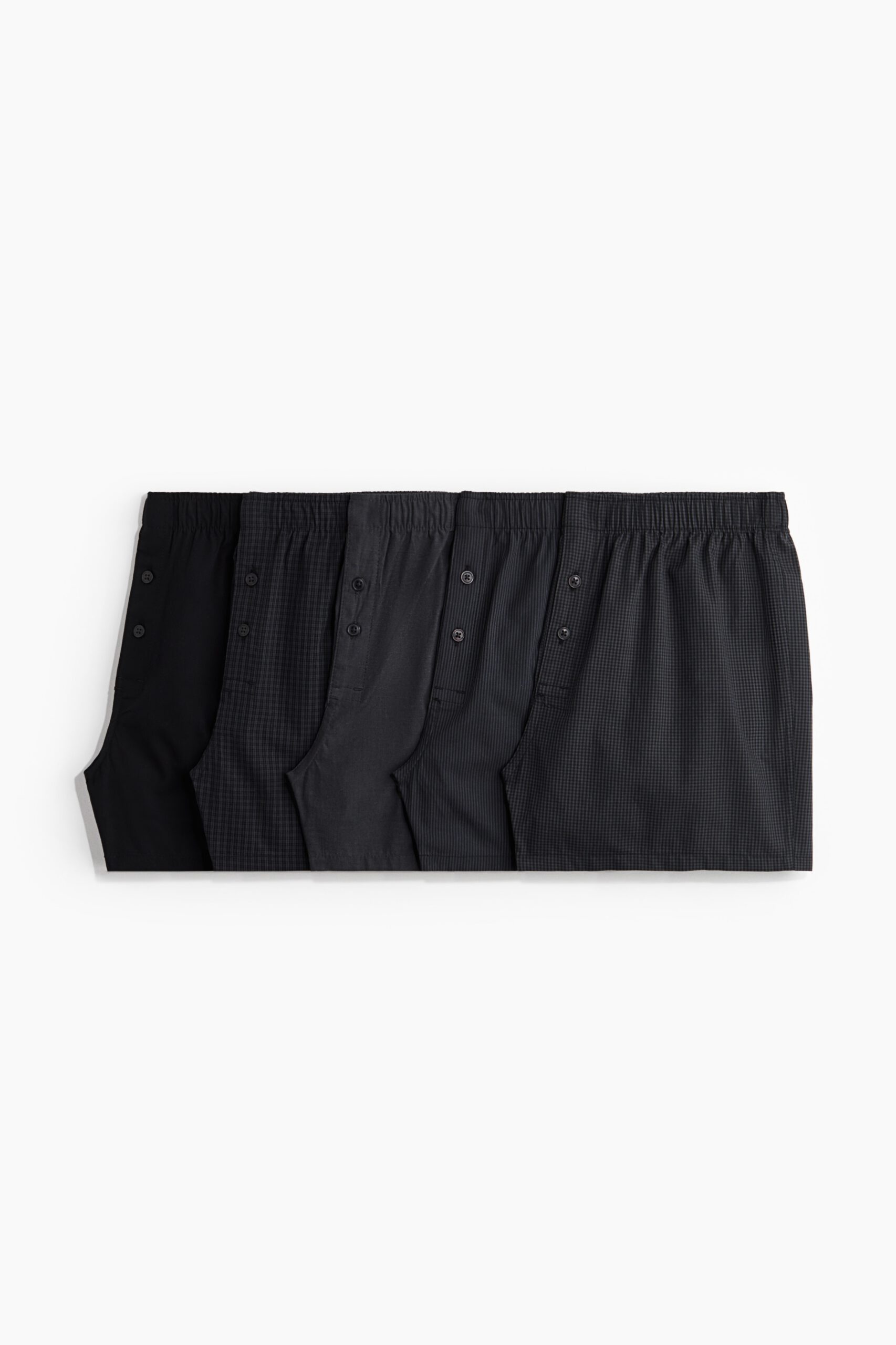 5 pack woven cotton boxer shorts