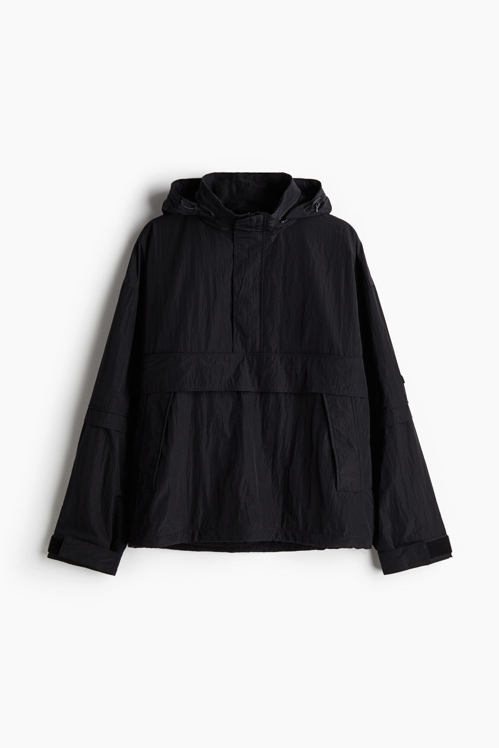 loose fit activewear nylon anorak